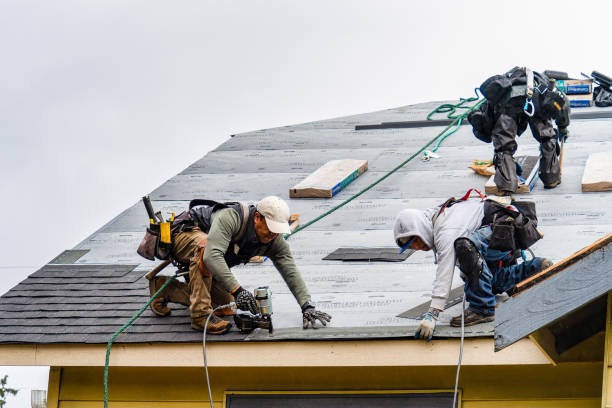 Professional Gutter Installation technician working in Millersburg, KY